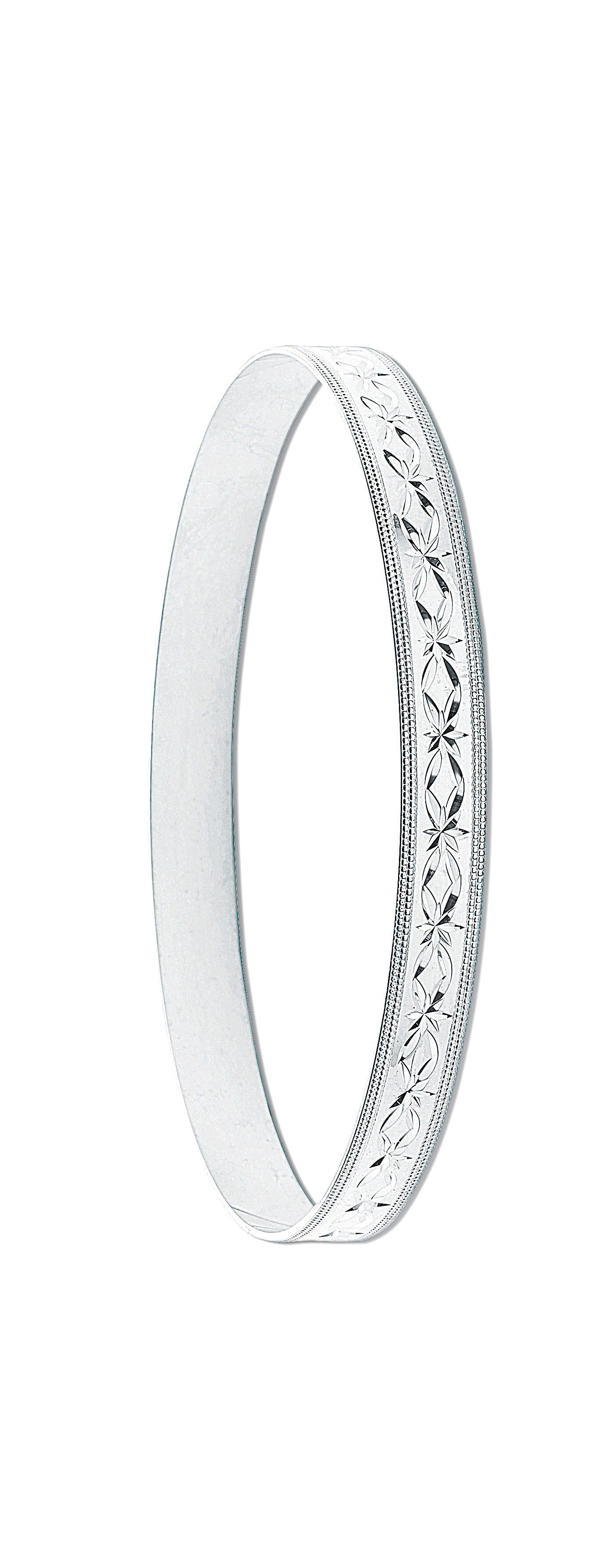 Silver 7mm D/C Slave Bangle