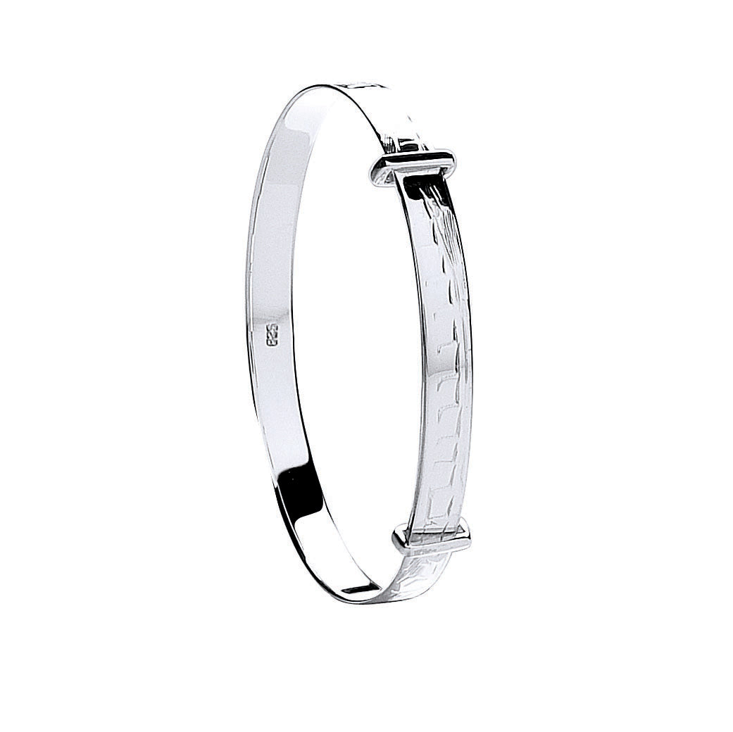 Silver D/C Expandable Baby Bangle