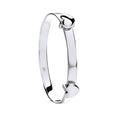 Silver Expandable Heart Baby Bangle