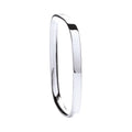 Silver Solid Tv Shaped Hinged Bangle