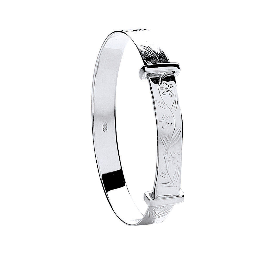 Silver D/C Expandable Baby Bangle