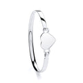 Silver Maiden Heart Bangle