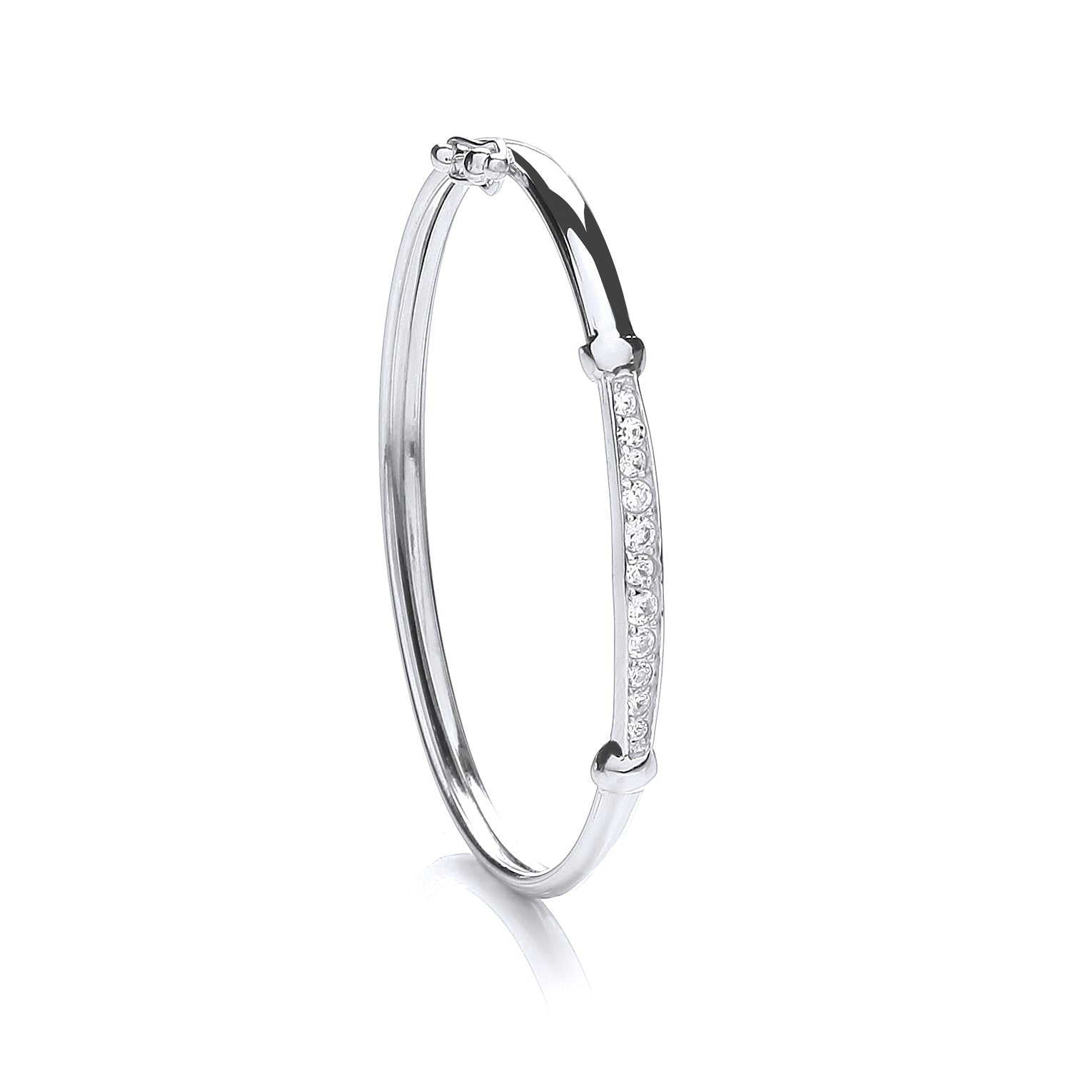 Silver Baby Cz Bangle