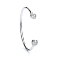 Silver Baby Cz Torque Bangle