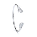 Silver Baby Cz Boxing Glove Bangle