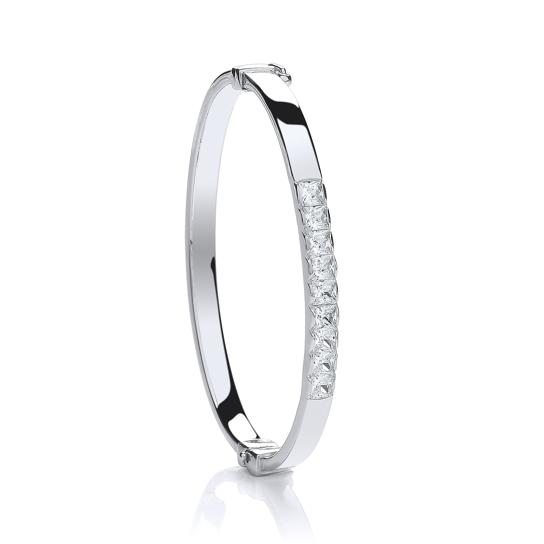 Silver Baby Cz Bangle