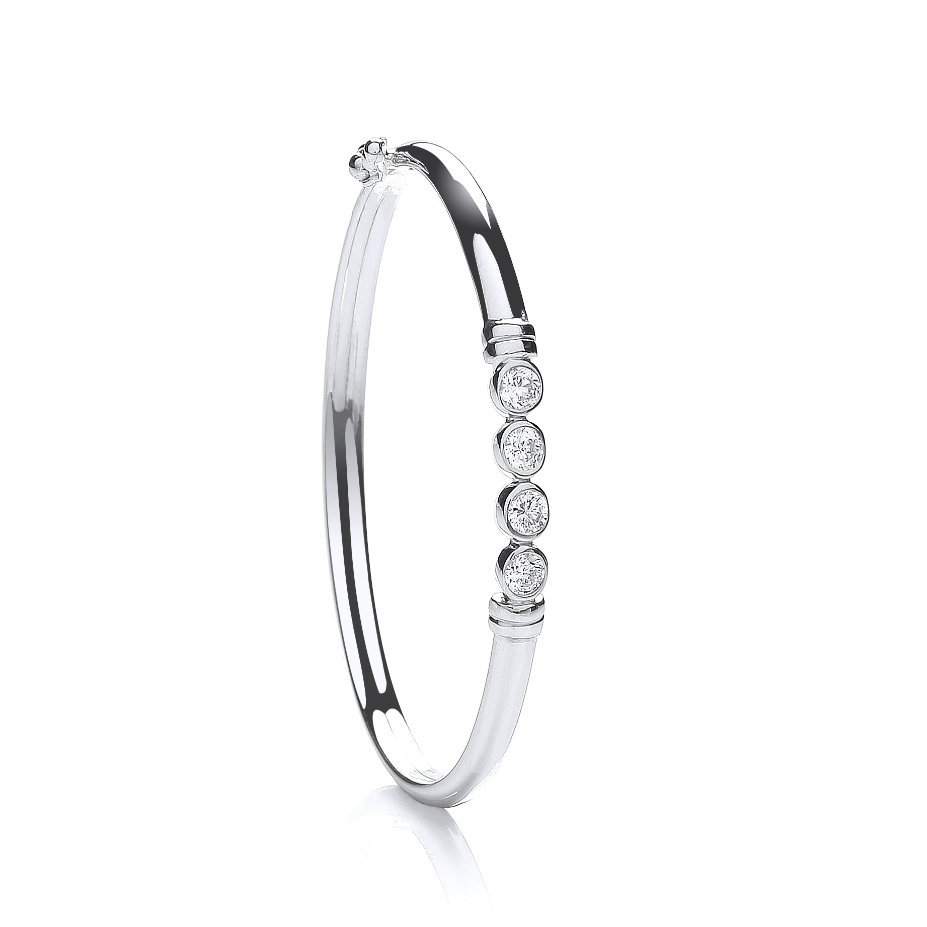 Silver Baby Cz Bangle