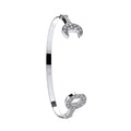 Silver Baby CZ Spanner Bangle