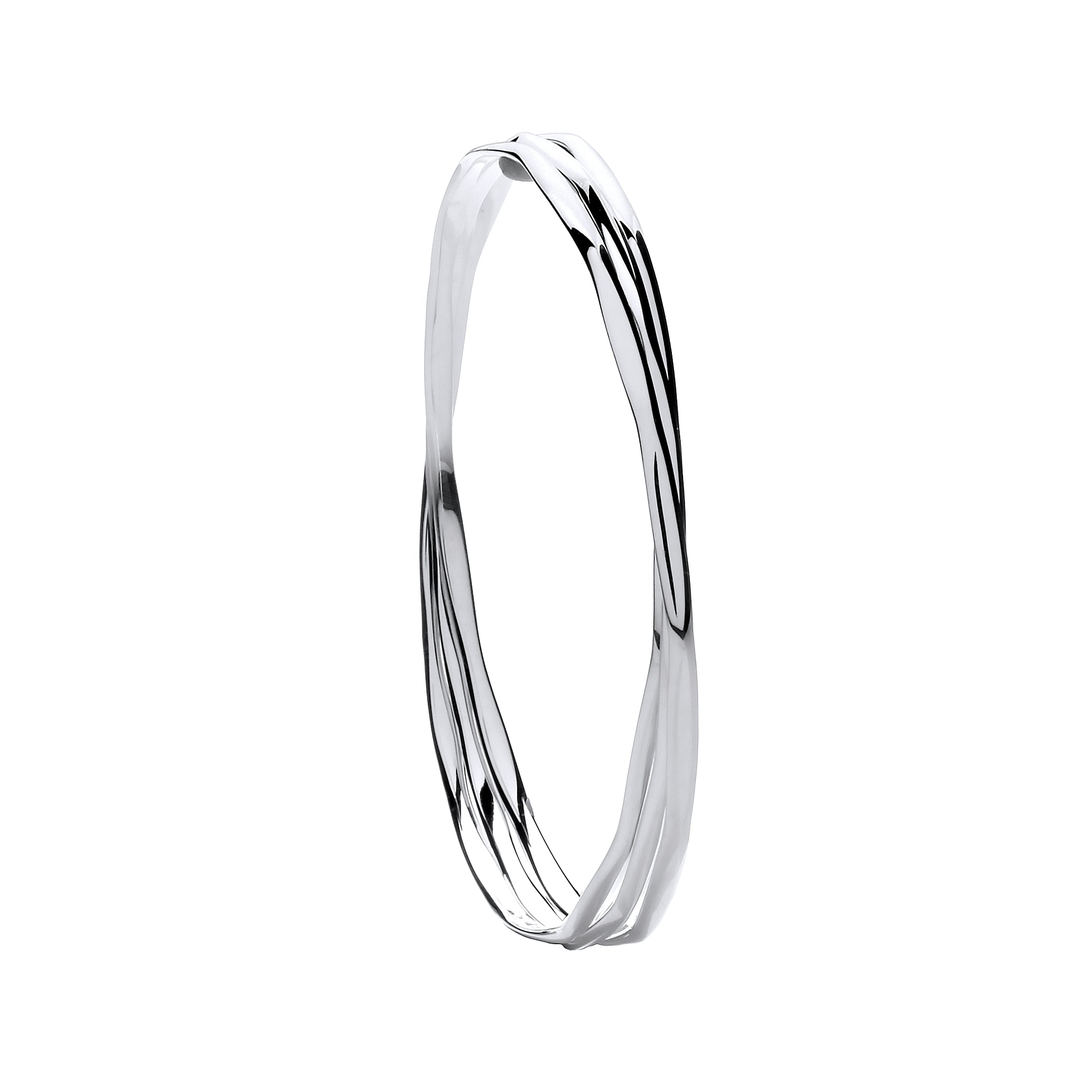 Silver Russian Faceted Ladies Bangle