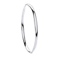 Silver Faceted Ladies Bangle