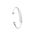 Silver Celtic Design Ladies Bangle