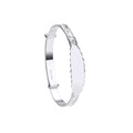 Silver ID Expandable Baby Bangle