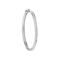 Silver Channel Set CZs Baby Bangle