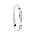 Silver 6mm Expandable Diamond Cut Bangle