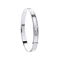 Silver 7mm Expandable Diamond Cut Bangle