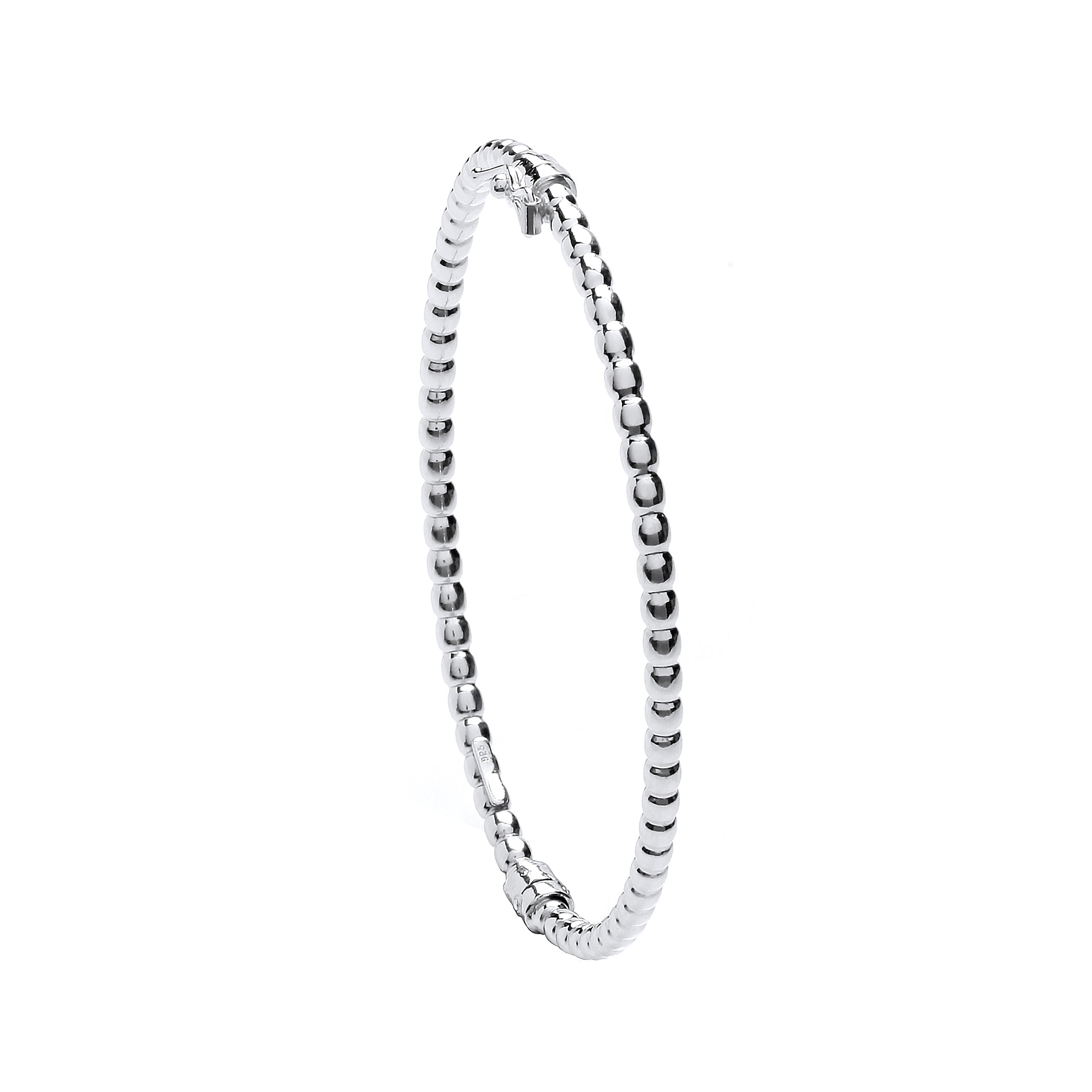 Silver Bead Ladies Bangle