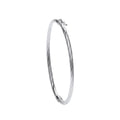 Silver Twisted Hollow Hinged Bangle