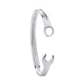 Silver Solid Vintage Design Spanner Gents 7mm Bangle