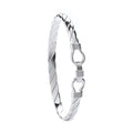 Silver Twist Solid Gents Bangle