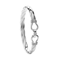 Silver Twist Solid 8mm Gents Bangle