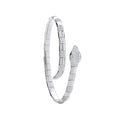 Silver CZ Snake Ladies 4.7mm Bangle