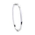 Silver Plain Square Ladies Bangle