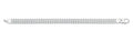 Silver Ladies Double Link Curb Bracelet