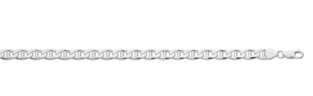 Silver 8mm Anchor Gents 8" Bracelet
