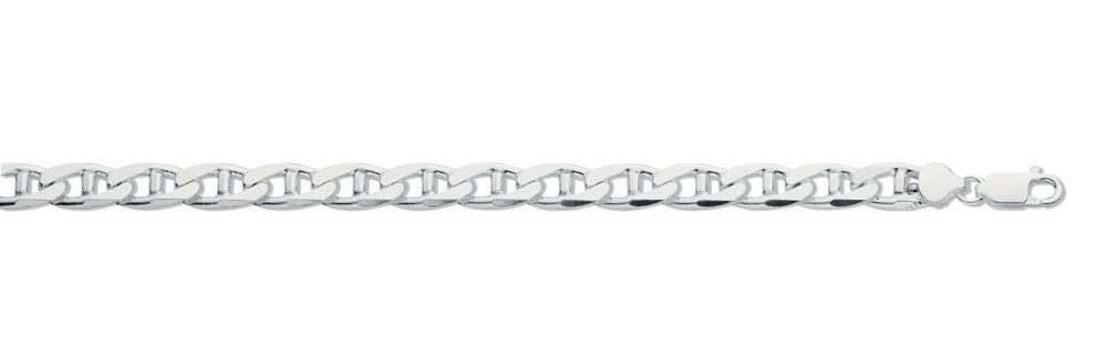 Silver 10mm Anchor Gents 8" Bracelet