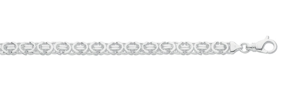 Silver 9.2mm Byzantine Gents 8" Bracelet