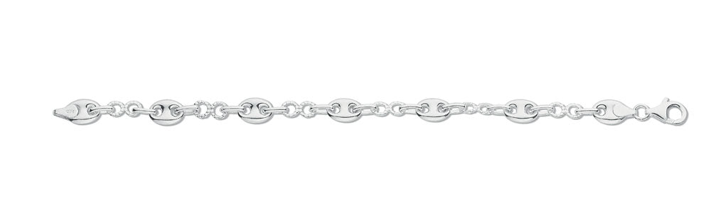 Silver Fancy Peanut Bracelet