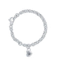 Silver Heart Charm Bracelet