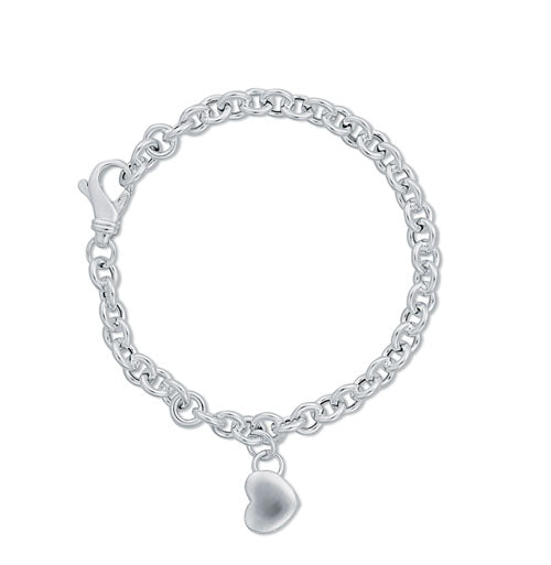 Silver Heart Charm Bracelet