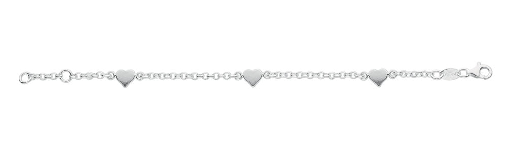 Silver Hearts Baby 6" Bracelet