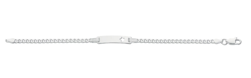 Silver Star ID Baby 6" Bracelet