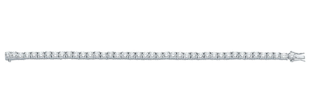 Silver 4.3mm Cz Tennis Bracelet