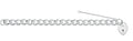 Silver Open Curb & Padlock Charm Bracelet