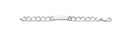 Silver Plain & Bark Casted Curb ID Baby 6" Bracelet