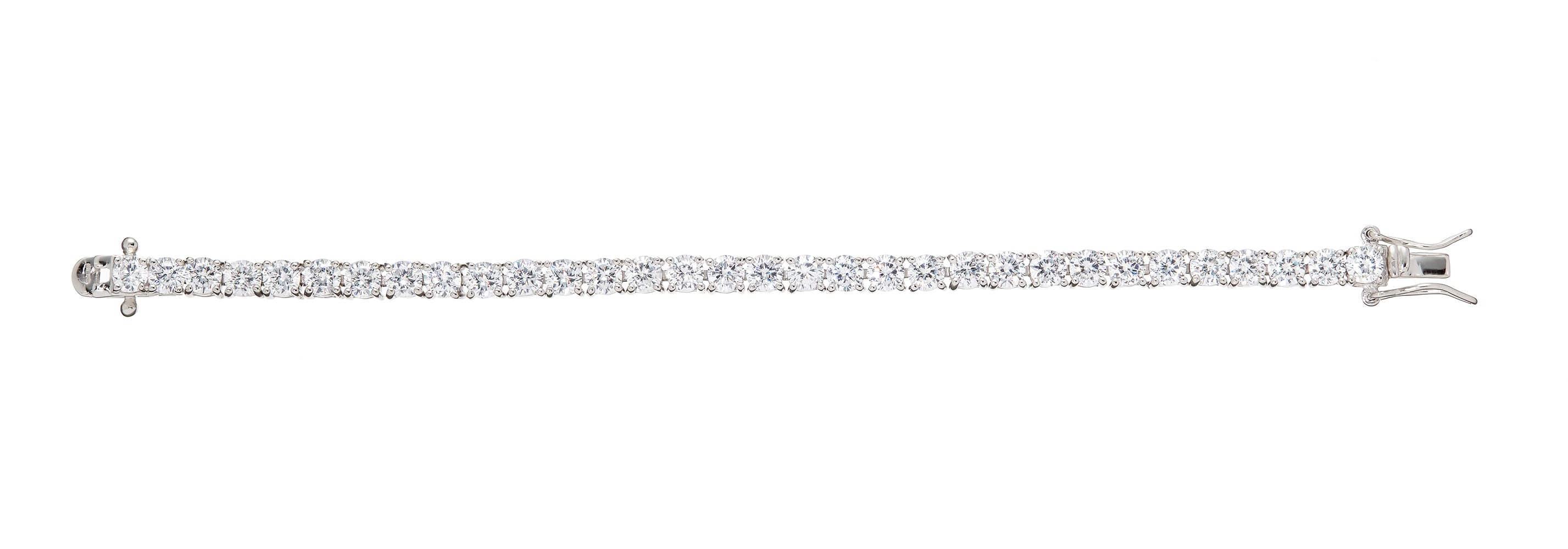 Silver 4.2mm Cz Tennis Baby 6" Bracelet