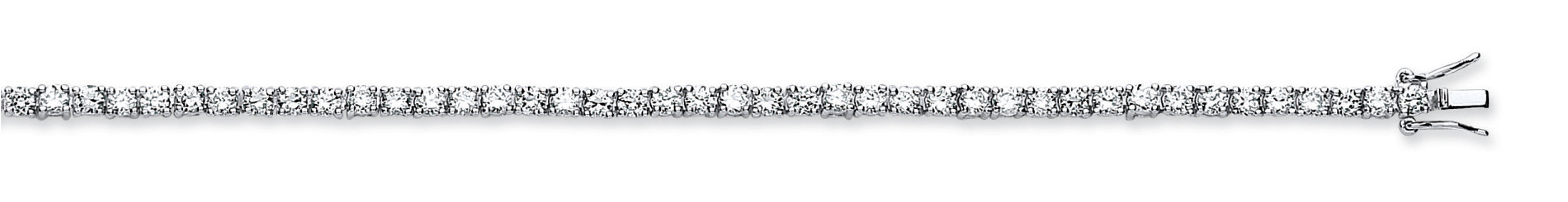 Silver 3.5mm Cz Tennis Baby 6" Bracelet