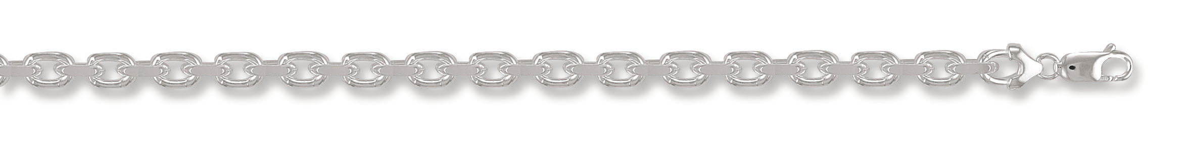 Silver 5.5mm Diamond Cut Belcher Chain