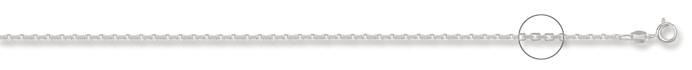 Silver 2.2mm Diamond Cut Belcher Chain
