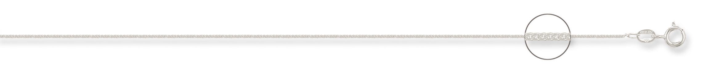 Silver 1.2mm Traditional Classic Curb Chain