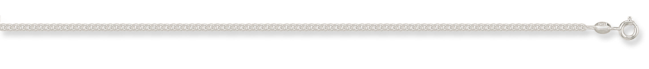 Silver 2.4mm Traditional Classic Curb Chain