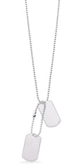 Silver Dog Tags 20" Chain