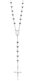 Silver Rosary Beads 28"
