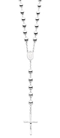 Silver Rosary Beads 28"