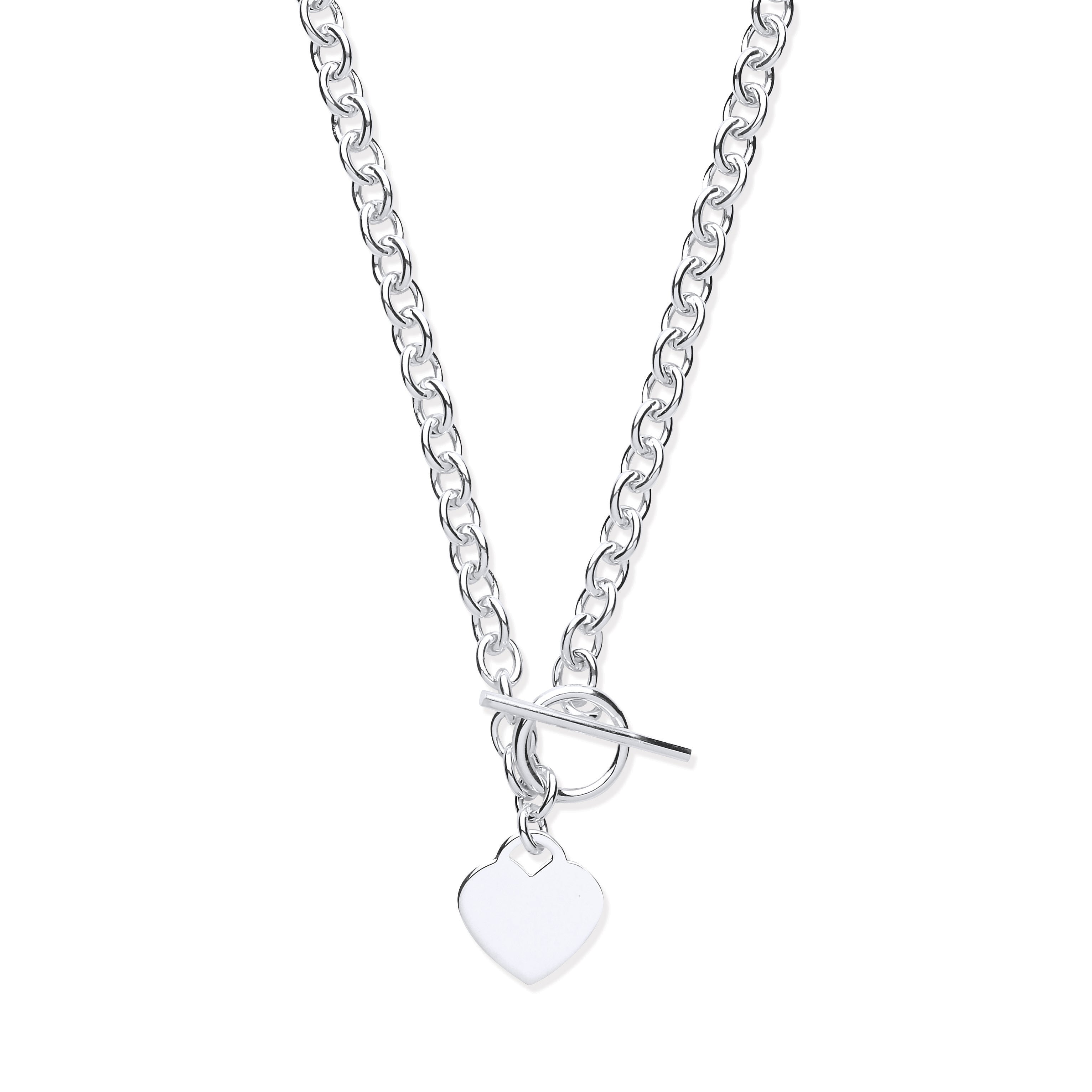 Silver Heart T-Bar Collarette