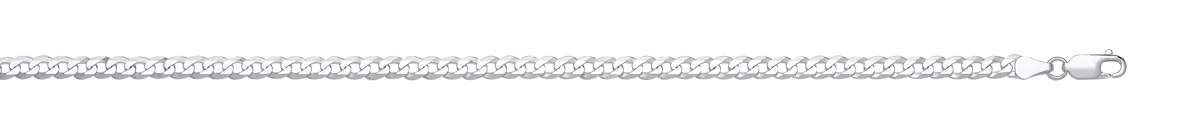 Silver 5.3mm Economy Flat Curb Chain