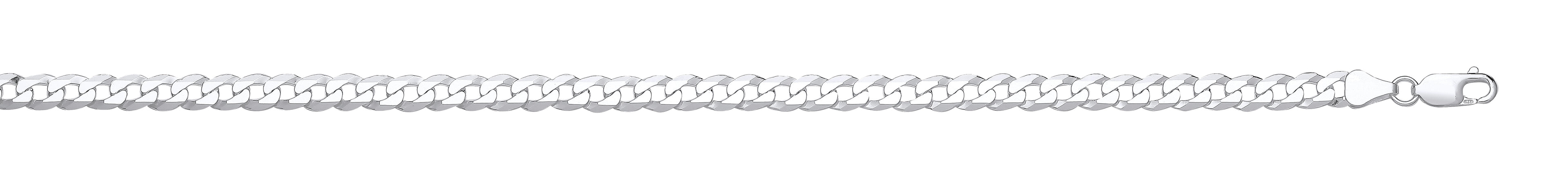 Silver 6.3mm Economy Flat Curb Chain